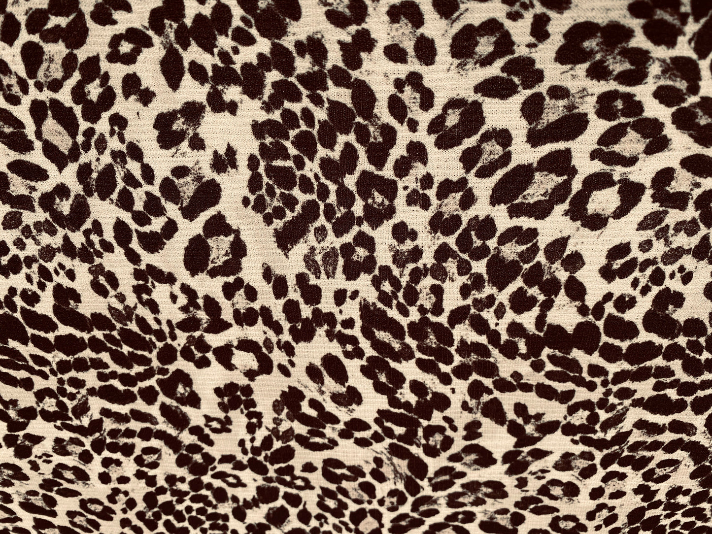 Printed textured stretch spandex Jersey fabric, per metre - stone & black cheetah print