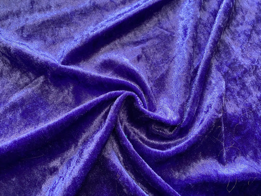 Panne velour fabric, per metre - purple