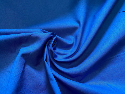 Royal blue woven 100% cotton fabric, per metre - plain