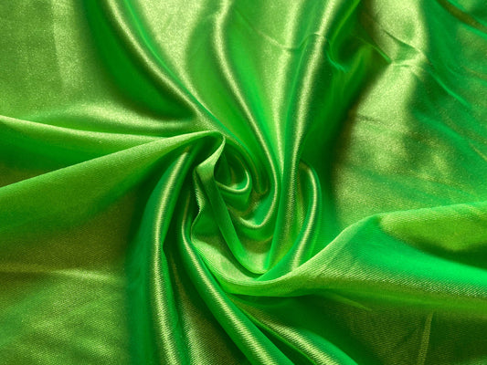 Angelique satin jersey fabric, per metre - green