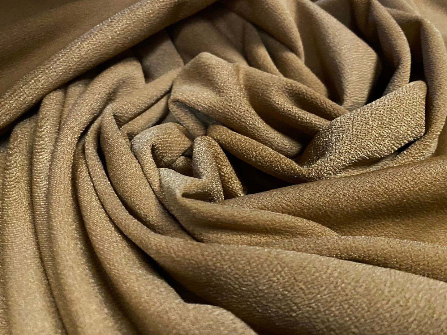 Valentino crepe spandex jersey fabric - similar to scuba - per metre - camel