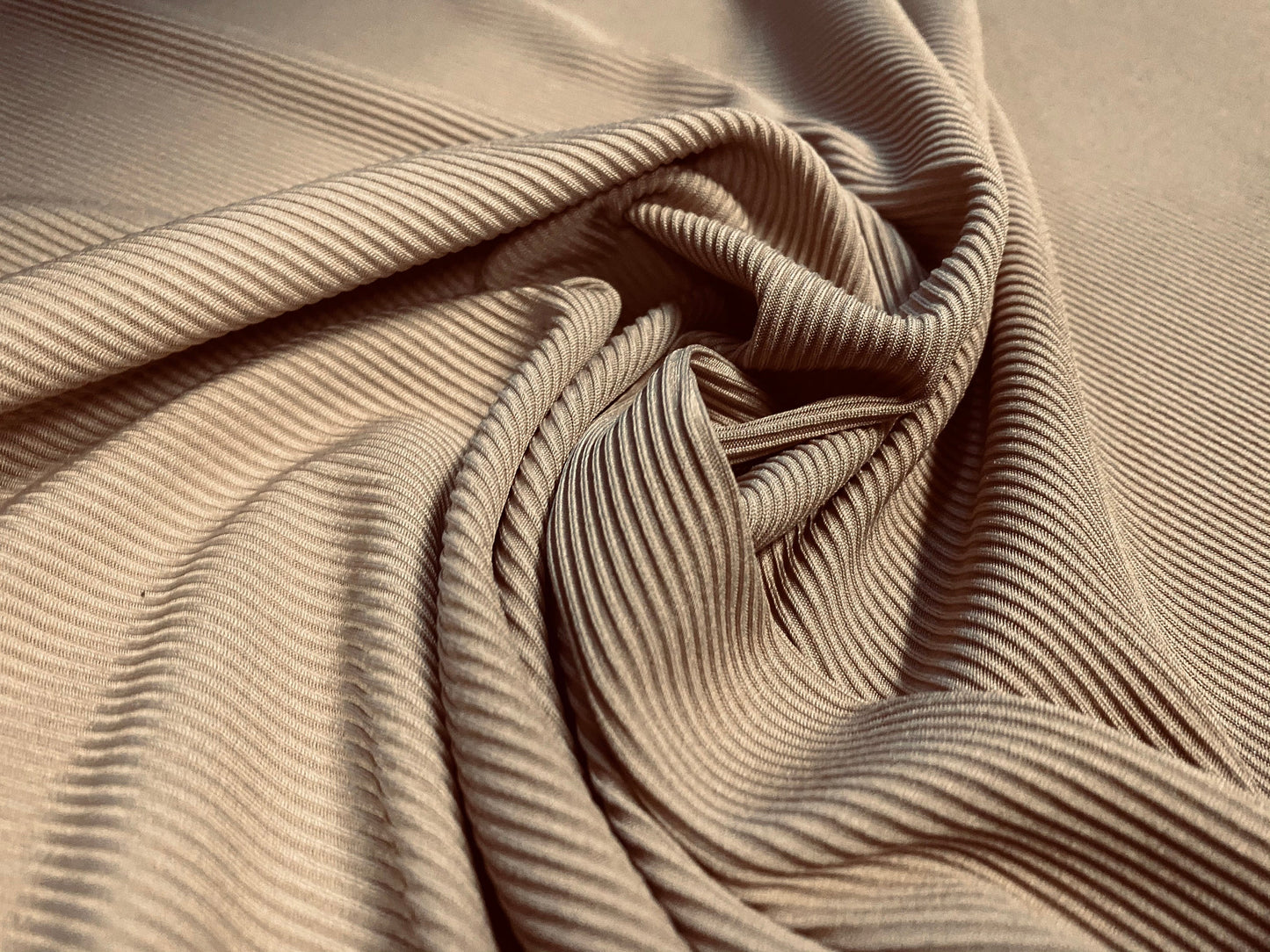 Soft touch rib jersey knit fabric with spandex, per metre - skin tone