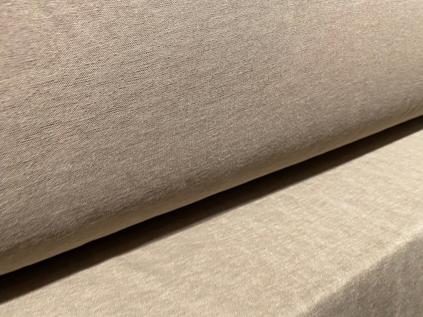 Linen look jersey fabric, per metre - khaki