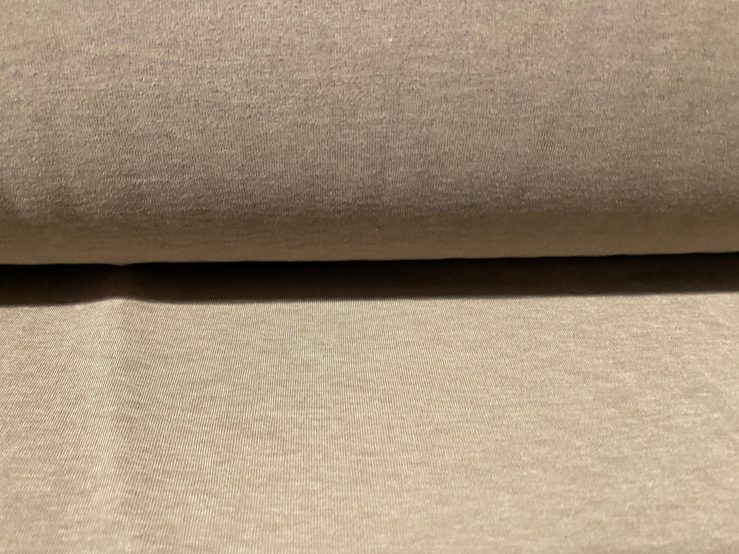 Linen look jersey fabric, per metre - khaki