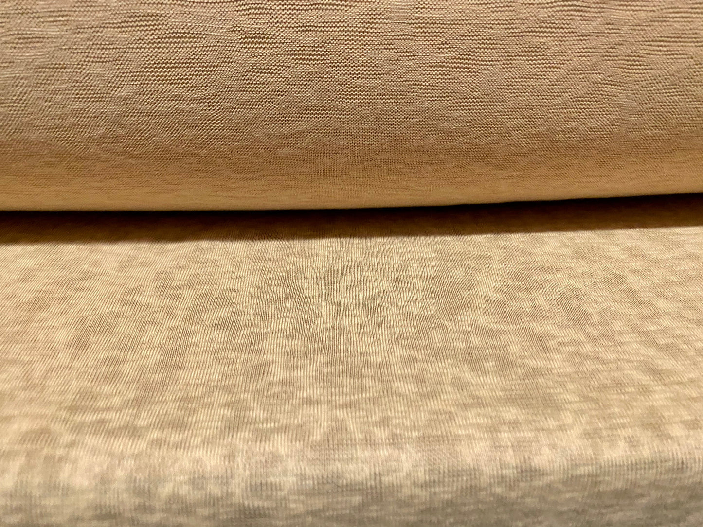 Linen look jersey fabric, per metre - buttermilk