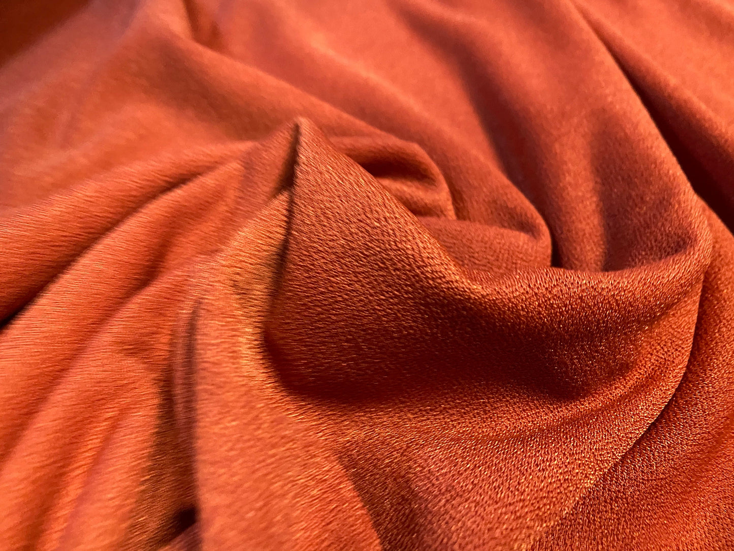 Valentino crepe spandex jersey fabric - similar to scuba - per metre - terracotta