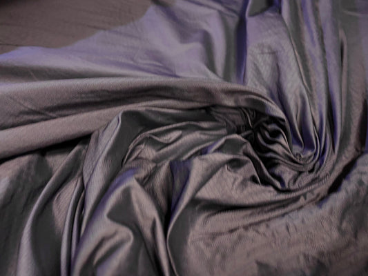 Taffeta woven dress fabric, per metre - mauve with variated pinstripe detailing