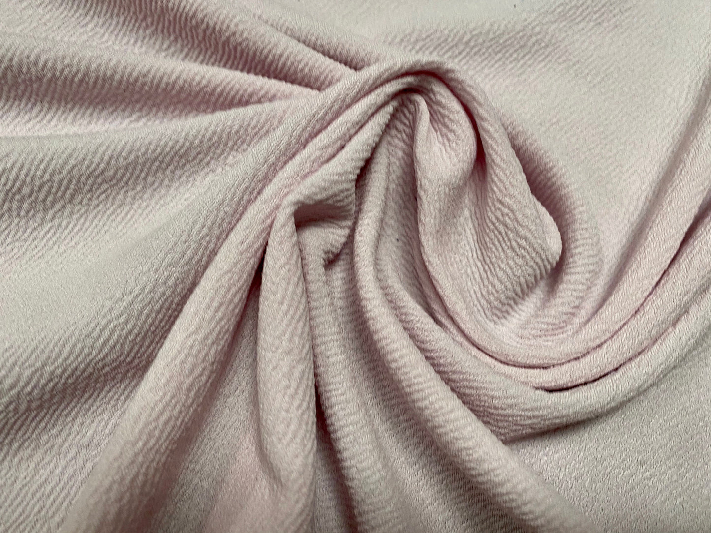 Waterfall textured scuba stretch spandex jersey, per metre - light pink