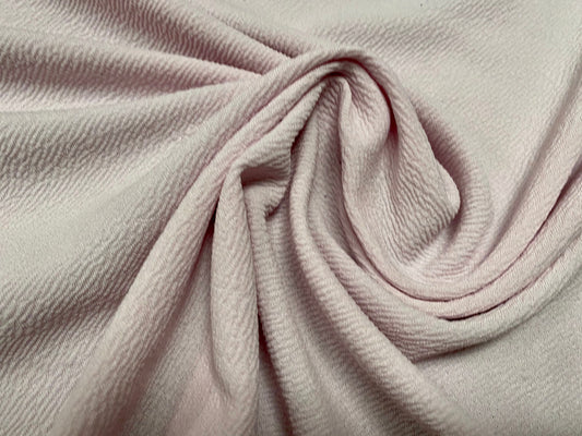 Waterfall textured scuba stretch spandex jersey, per metre - light pink