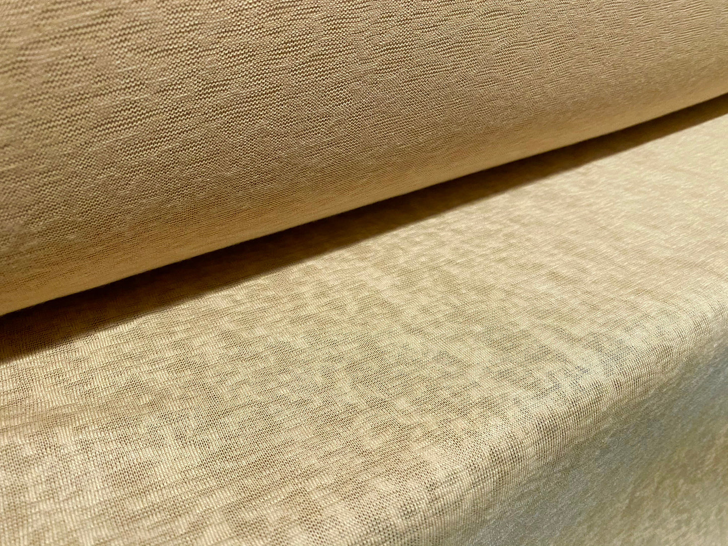 Linen look jersey fabric, per metre - buttermilk