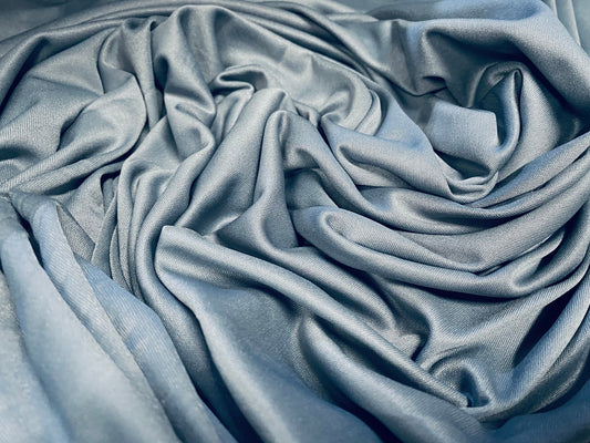 Single jersey polyester fabric - 60 inches wide - plain - Pale blue grey