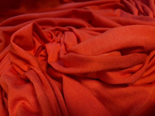 Single jersey dress fabric, per metre - dark orange