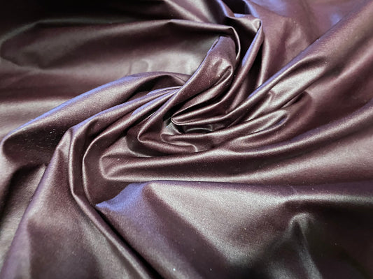 Waxed cotton woven fabric, per metre - wine