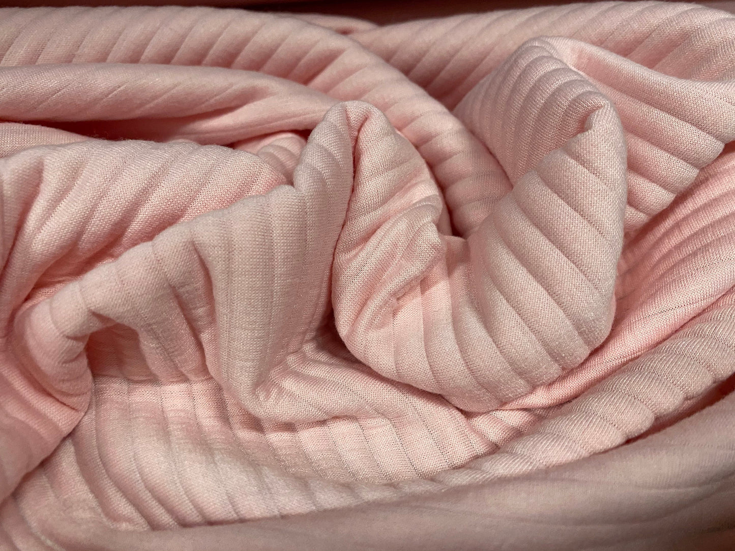 Jumbo rib soft heavyweight jersey fabric, per metre - baby pink