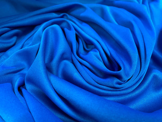 Single jersey polyester fabric - 60 inches wide - plain - Electric blue