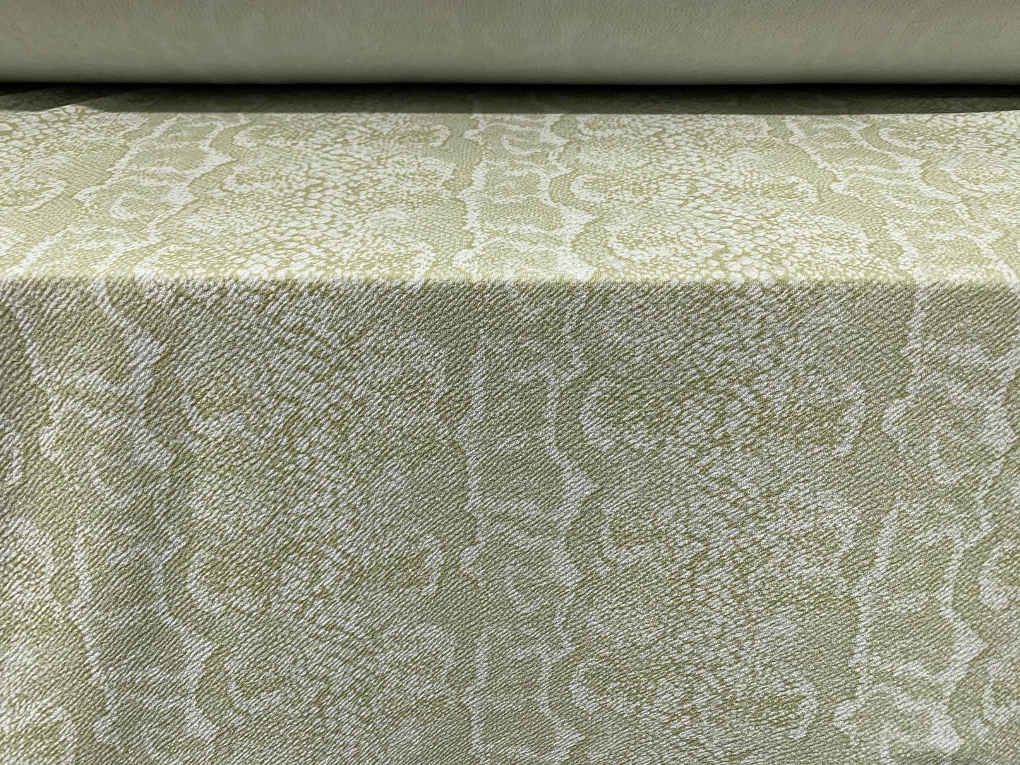 Scuba textured ‘Liverpool’ stretch spandex jersey fabric, per metre - sage green snakeskin print