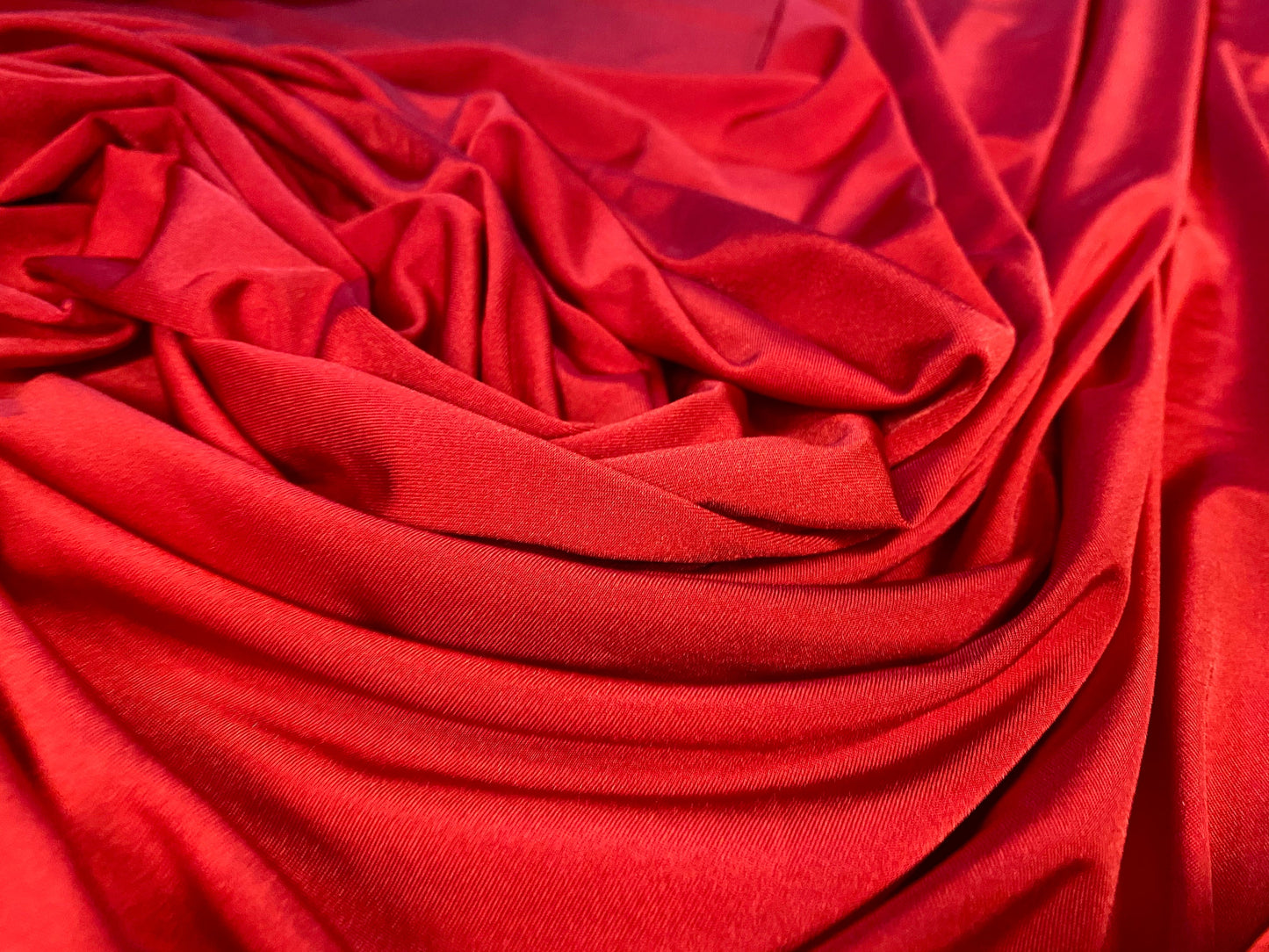 Spandex stretch single jersey disco fabric, per metre - Red