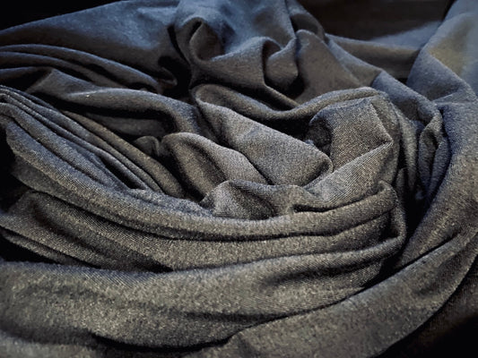 Soft handle loopback jersey fabric, per metre - black