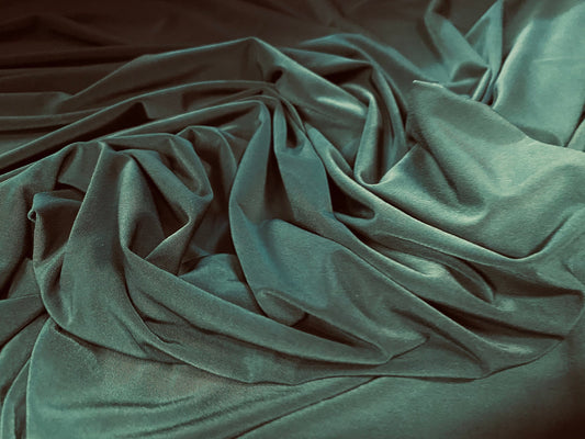 Venechia soft touch spandex single jersey fabric, per metre - plain - dark jade
