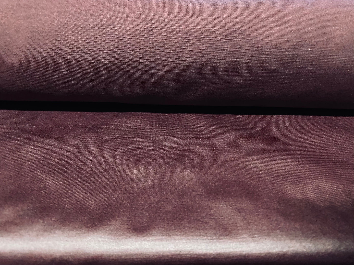 Waxed cotton woven fabric, per metre - wine