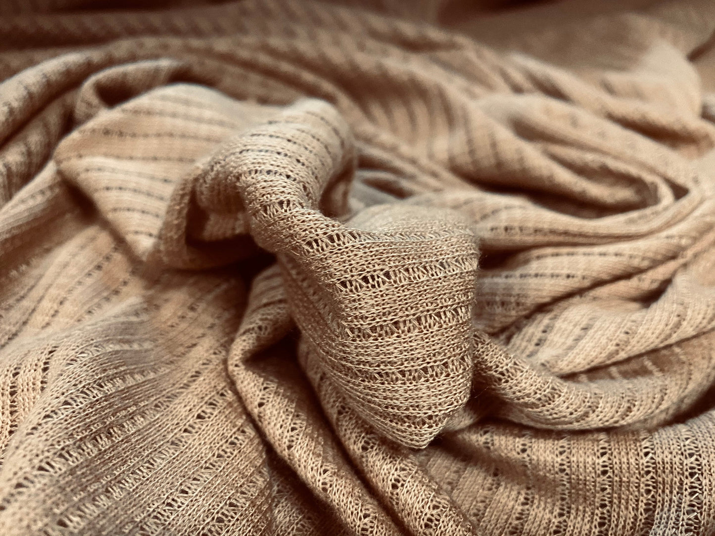 Knitwear rib jersey fabric, per metre - Stone