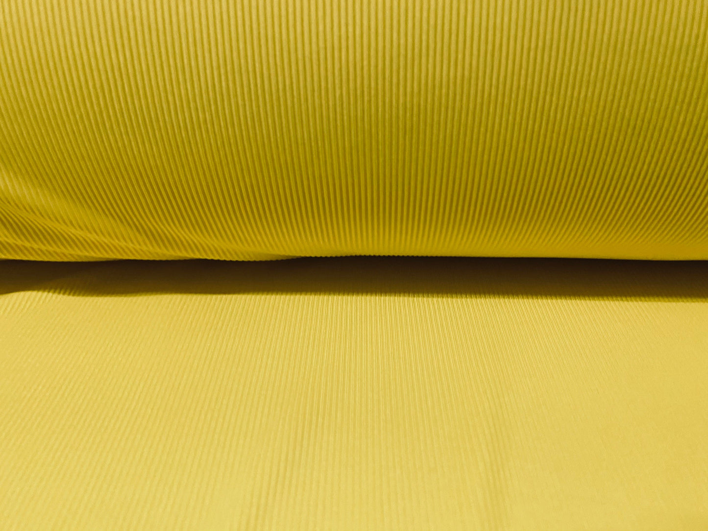 2x1 Stretch spandex ribbed jersey fabric, per metre - plain - yellow