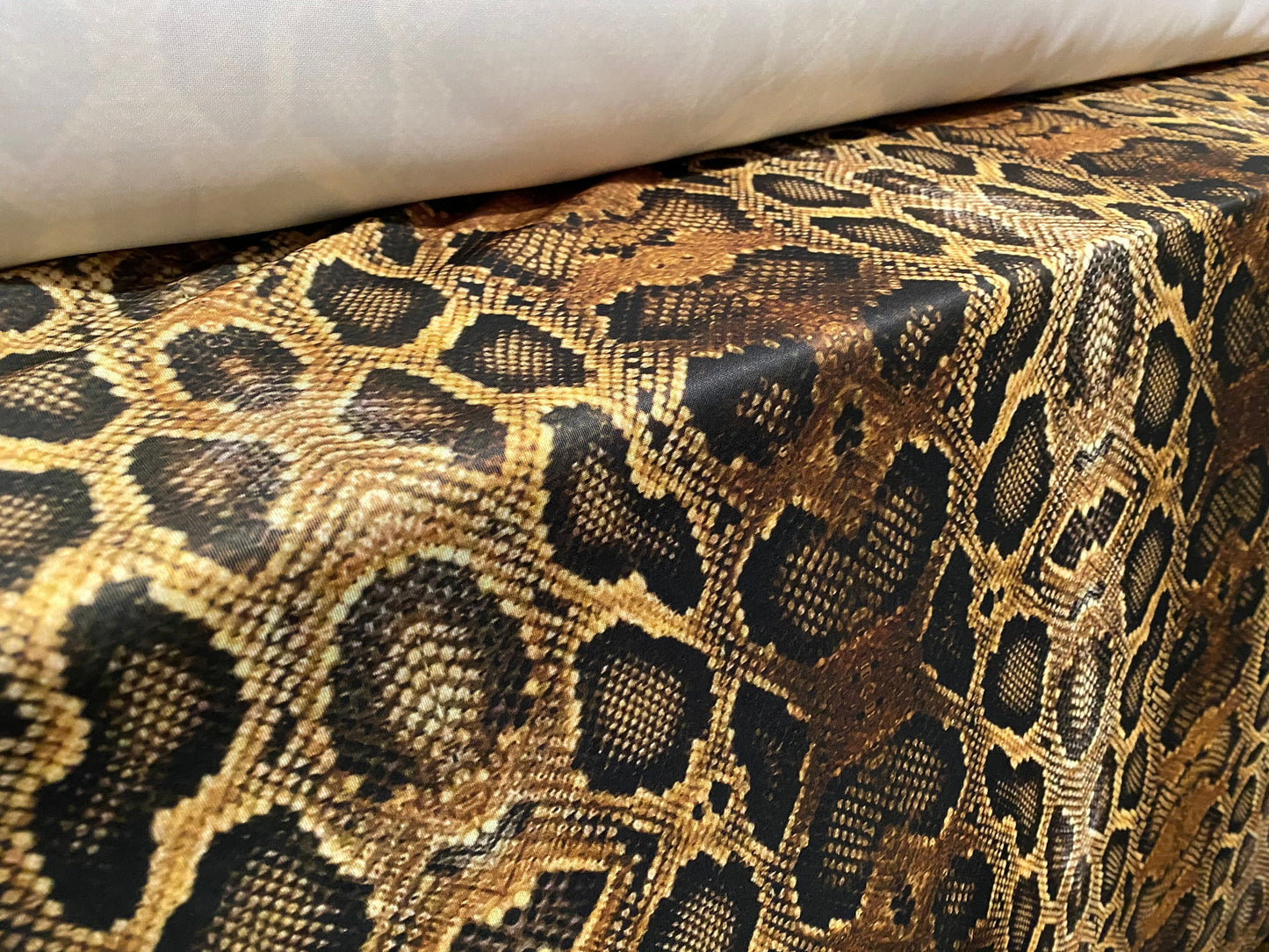 Scuba spandex jersey fabric, per metre - diamondback rattlesnake print