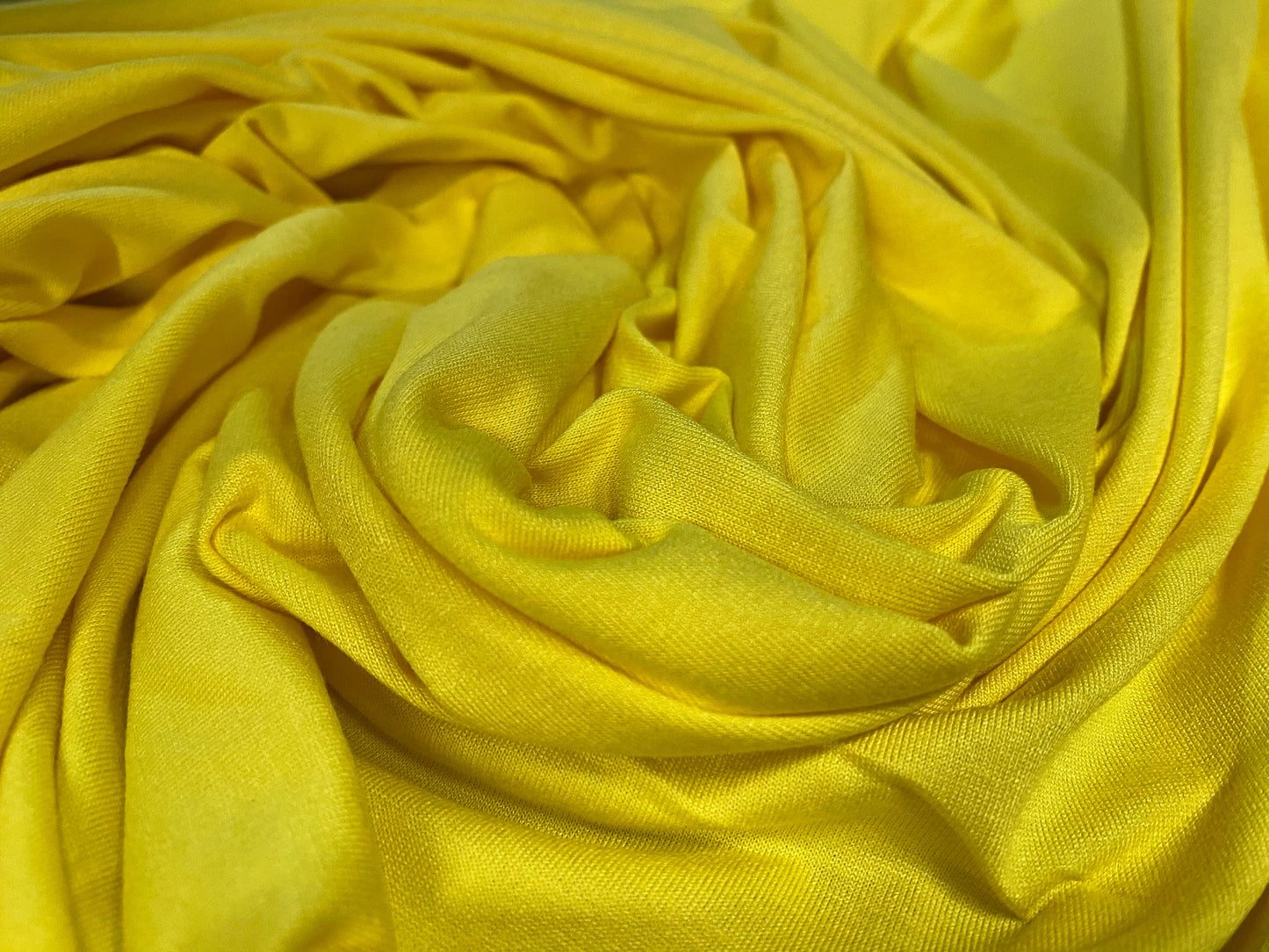 Viscose Elastane stretch jersey fabric, per metre - yellow