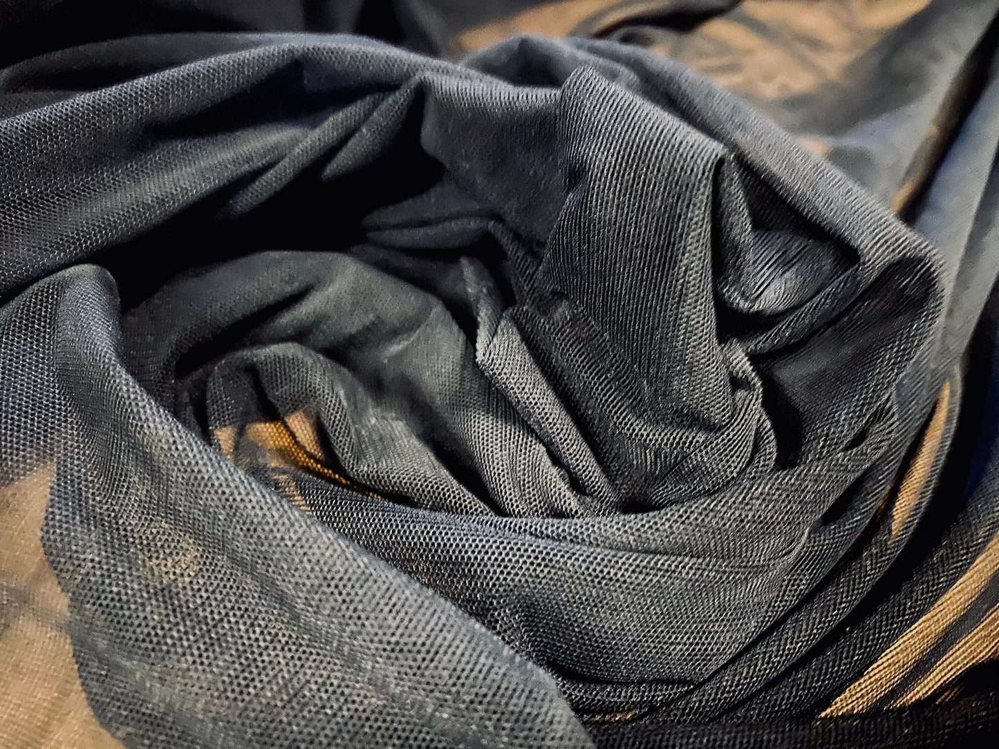 Stiff Power mesh net stretch spandex fabric, per metre - black