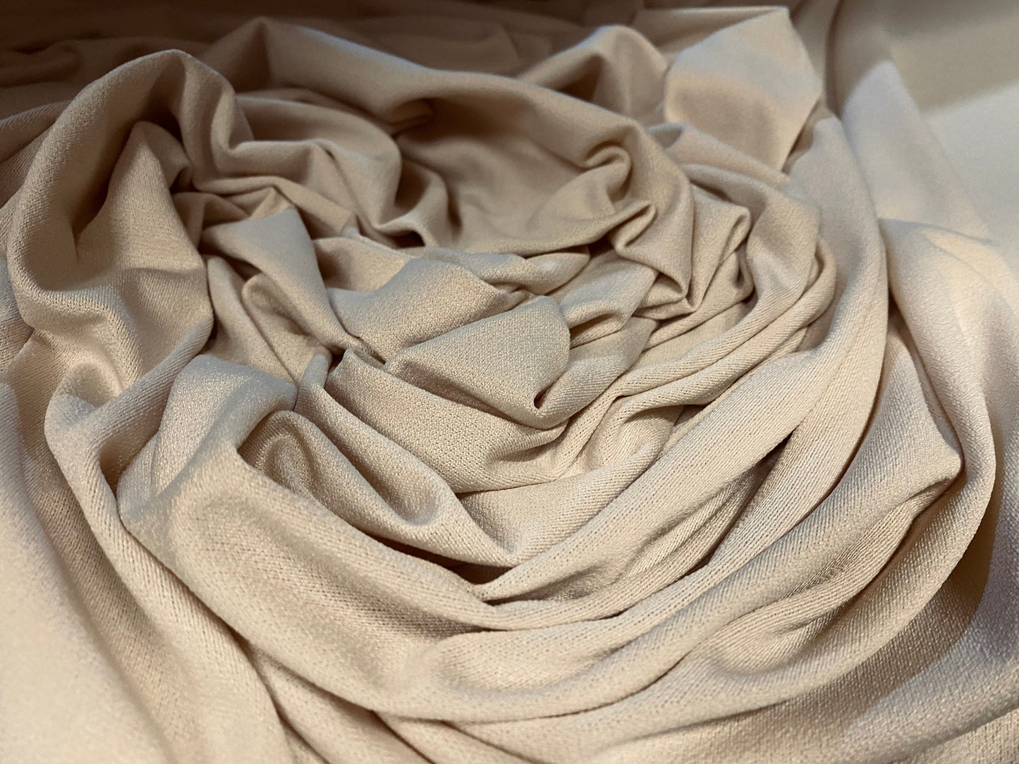 Spandex crepe jersey stretch fabric, per metre - skin tone