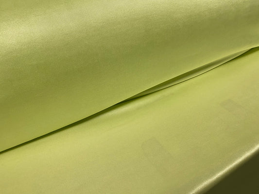 Double jersey satin stretch spandex fabric, per metre - light green