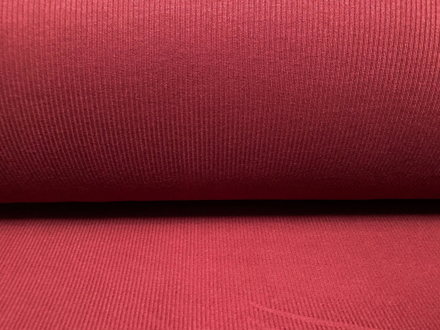 Soft touch rib jersey knit fabric, per metre - wine