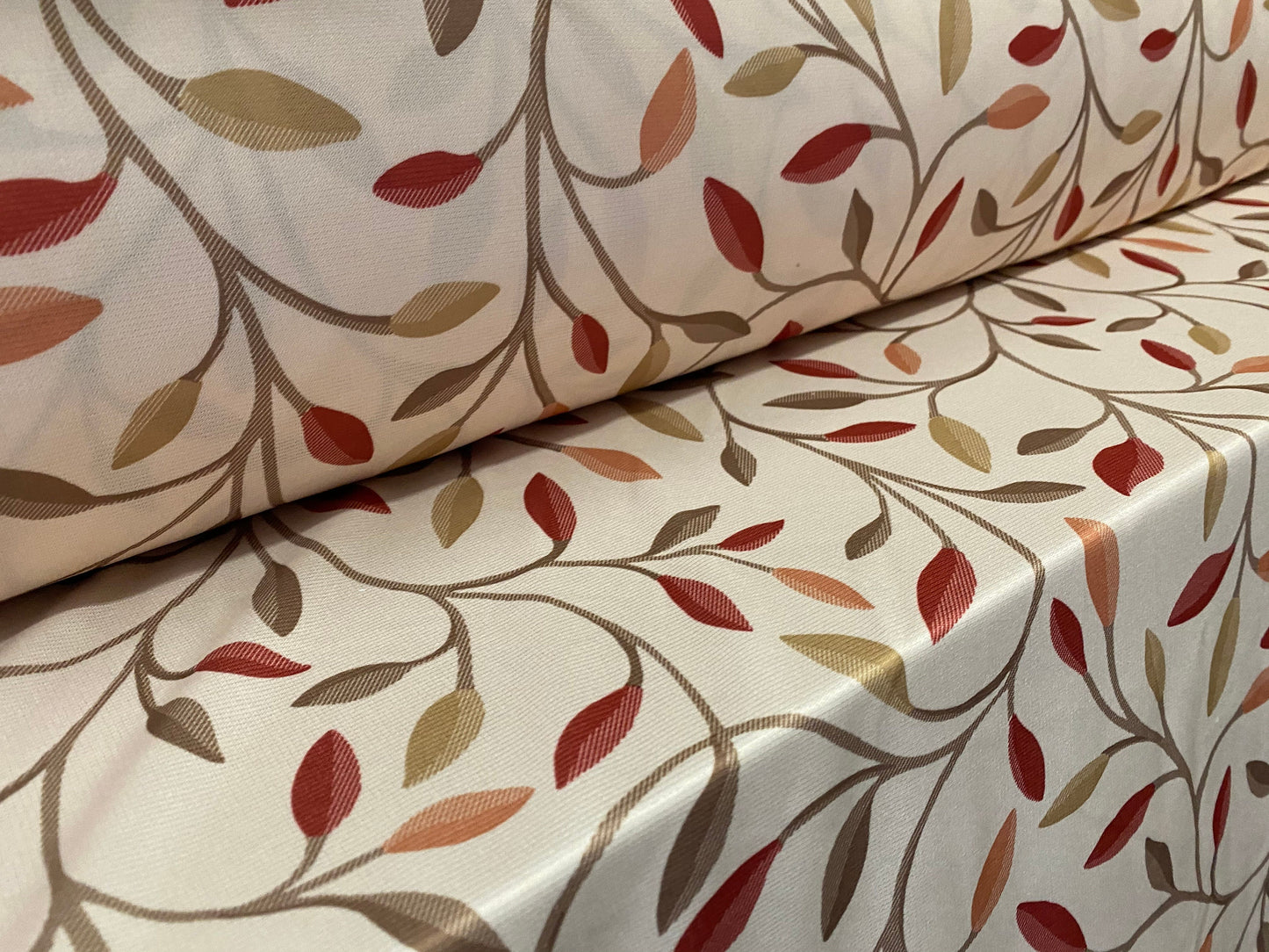 Single jersey fabric, per metre  - Stone leaves print