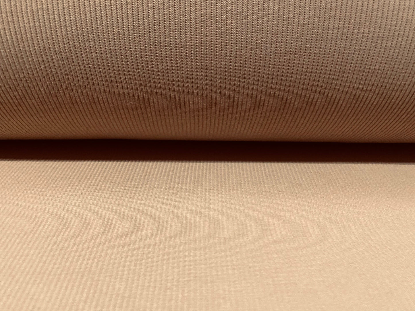 Soft touch rib jersey knit fabric, per metre - Stone