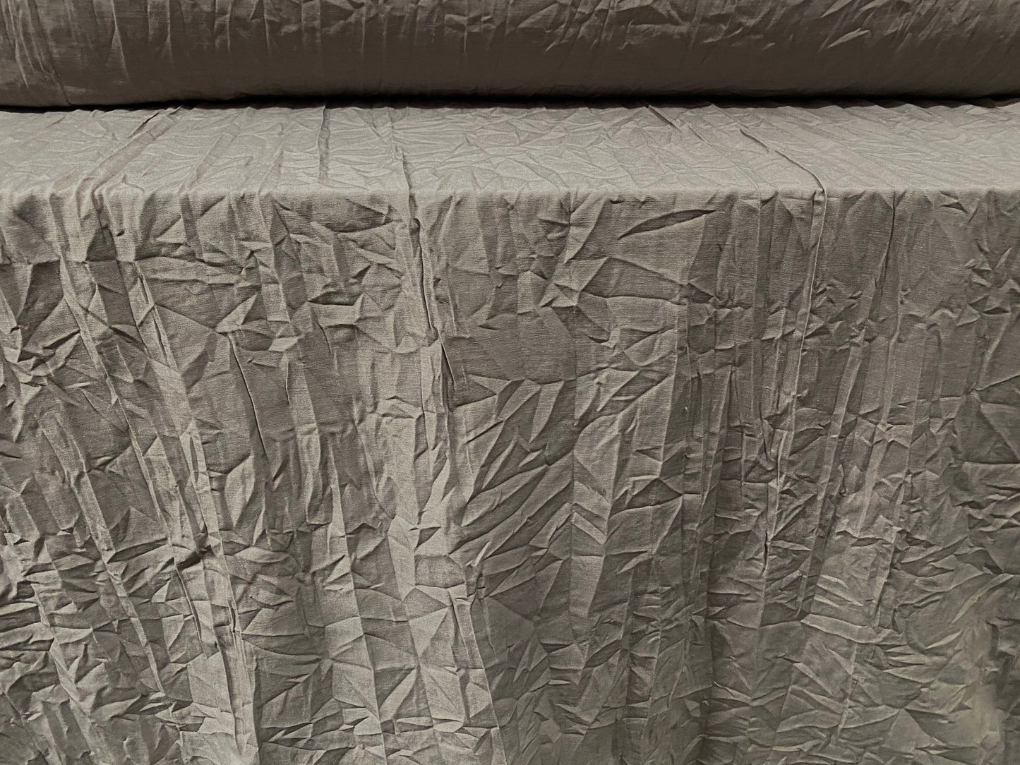 Woven crinkle dress fabric, per metre -  mink grey