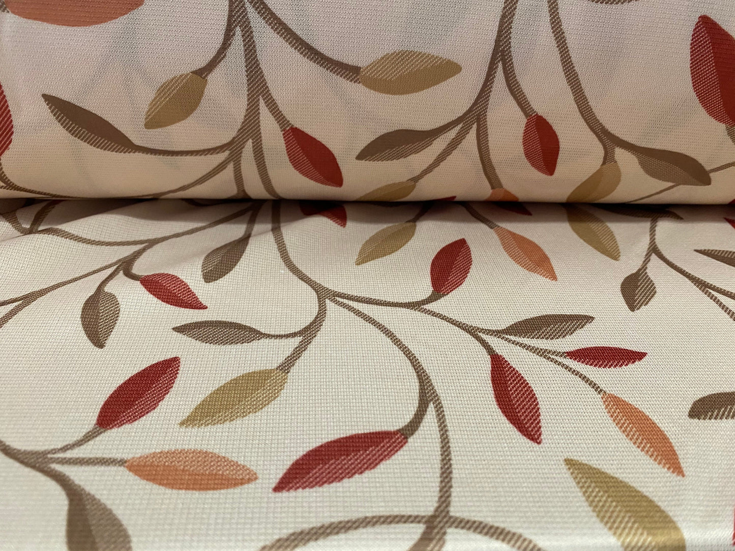 Single jersey fabric, per metre  - Stone leaves print