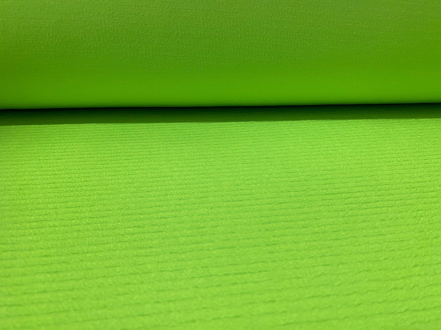 Textured ripple rib stretch jersey fabric, per metre - bright lime