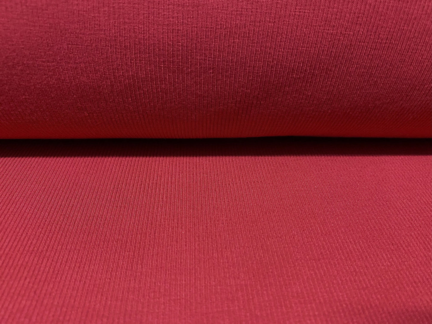 Stretch spandex rib jersey fabric, per metre - raspberry