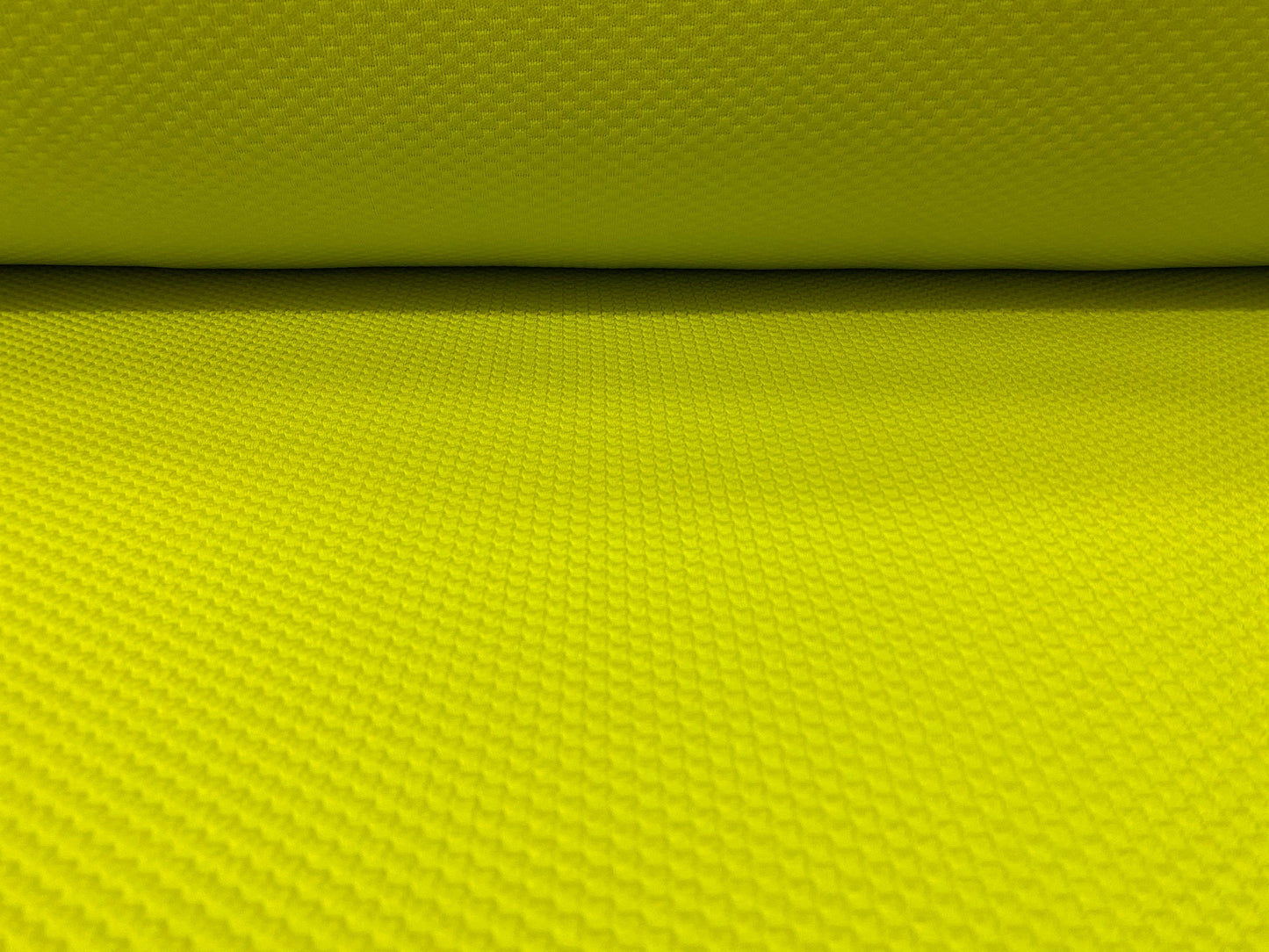 Honeycomb jacquard stretch double jersey fabric, per metre - lime