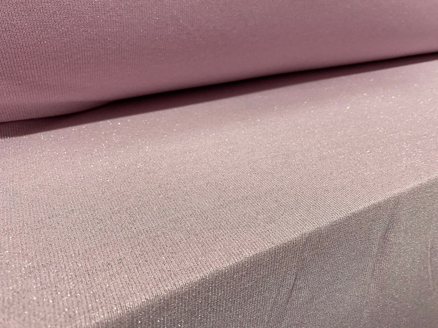 Lurex metallic knitwear spandex jersey fabric, per metre - pink