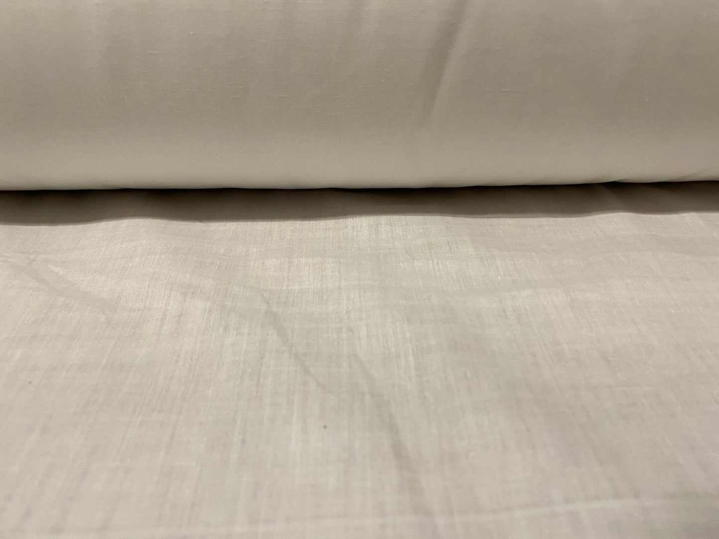 Cotton blend woven shirt blouse fabric, per metre - ivory