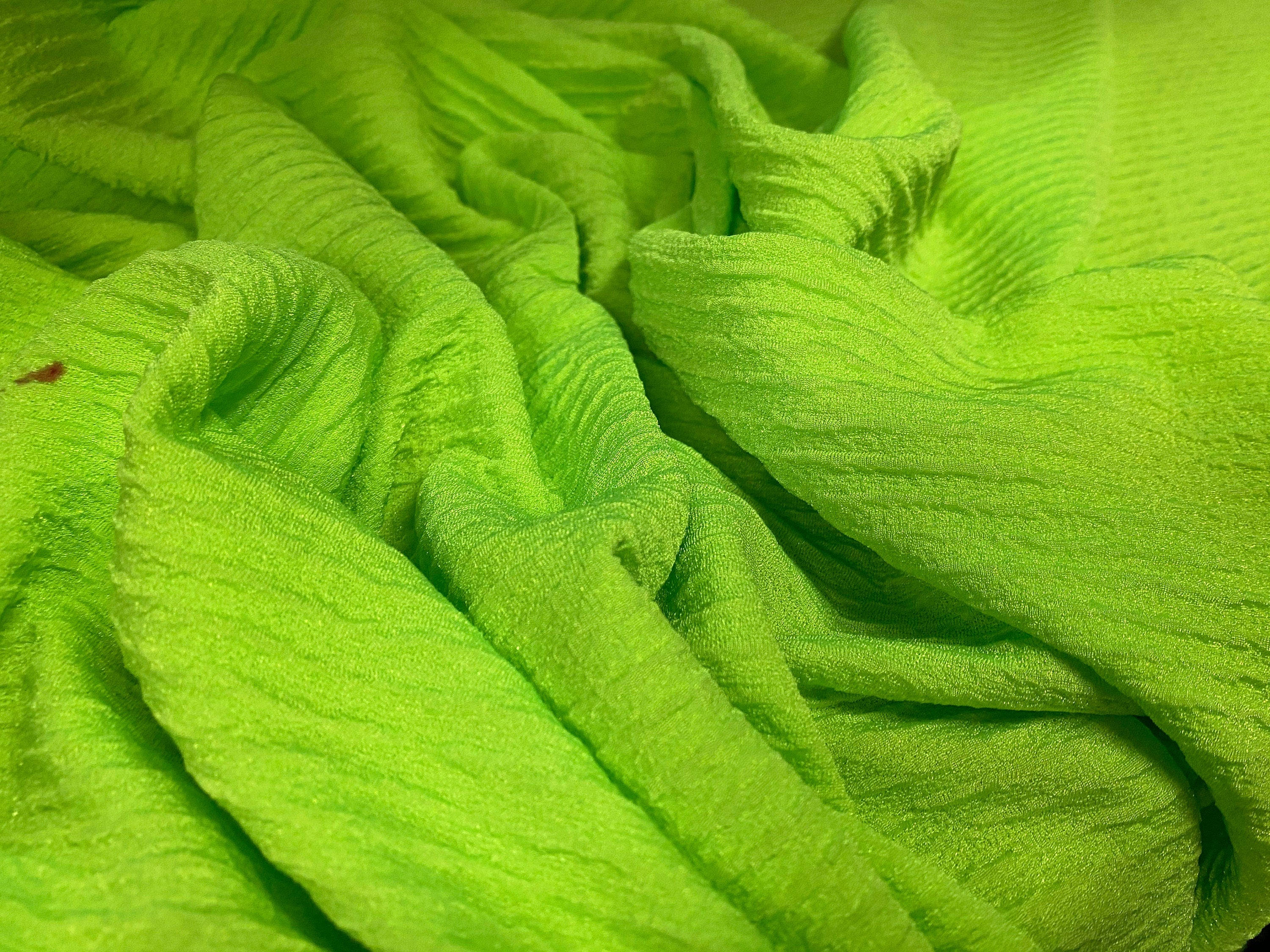 Ripple Rib Textured ripple rib stretch jersey fabric, per metre - bright lime ...