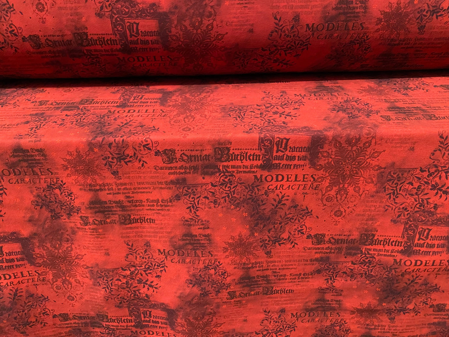 Scuba crepe fabric stretch spandex jersey, per metre - words & flowers print