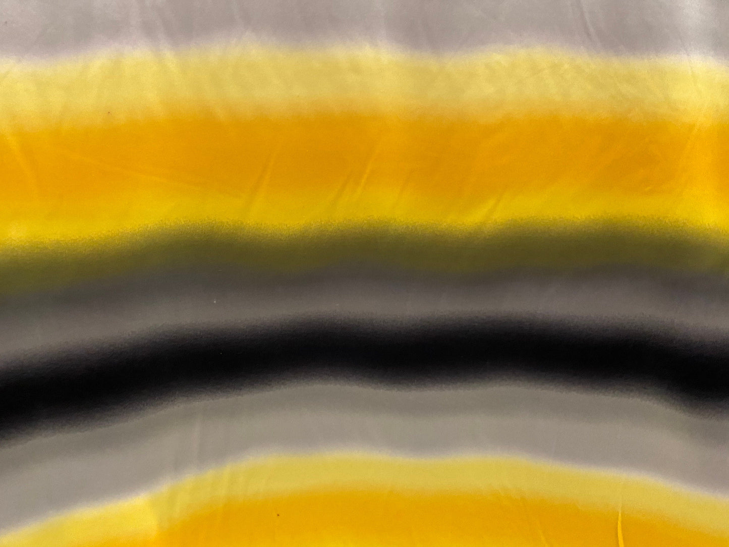 Silky Stretch charmeuse satin dress fabric, per metre - ombré print - yellow & grey