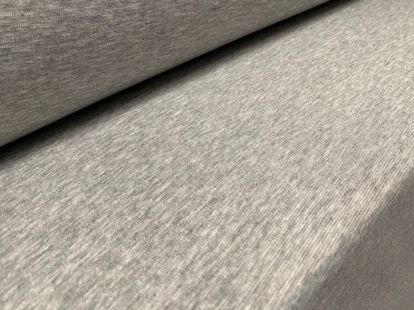 Soft interlock jersey fabric, per metre - grey marl