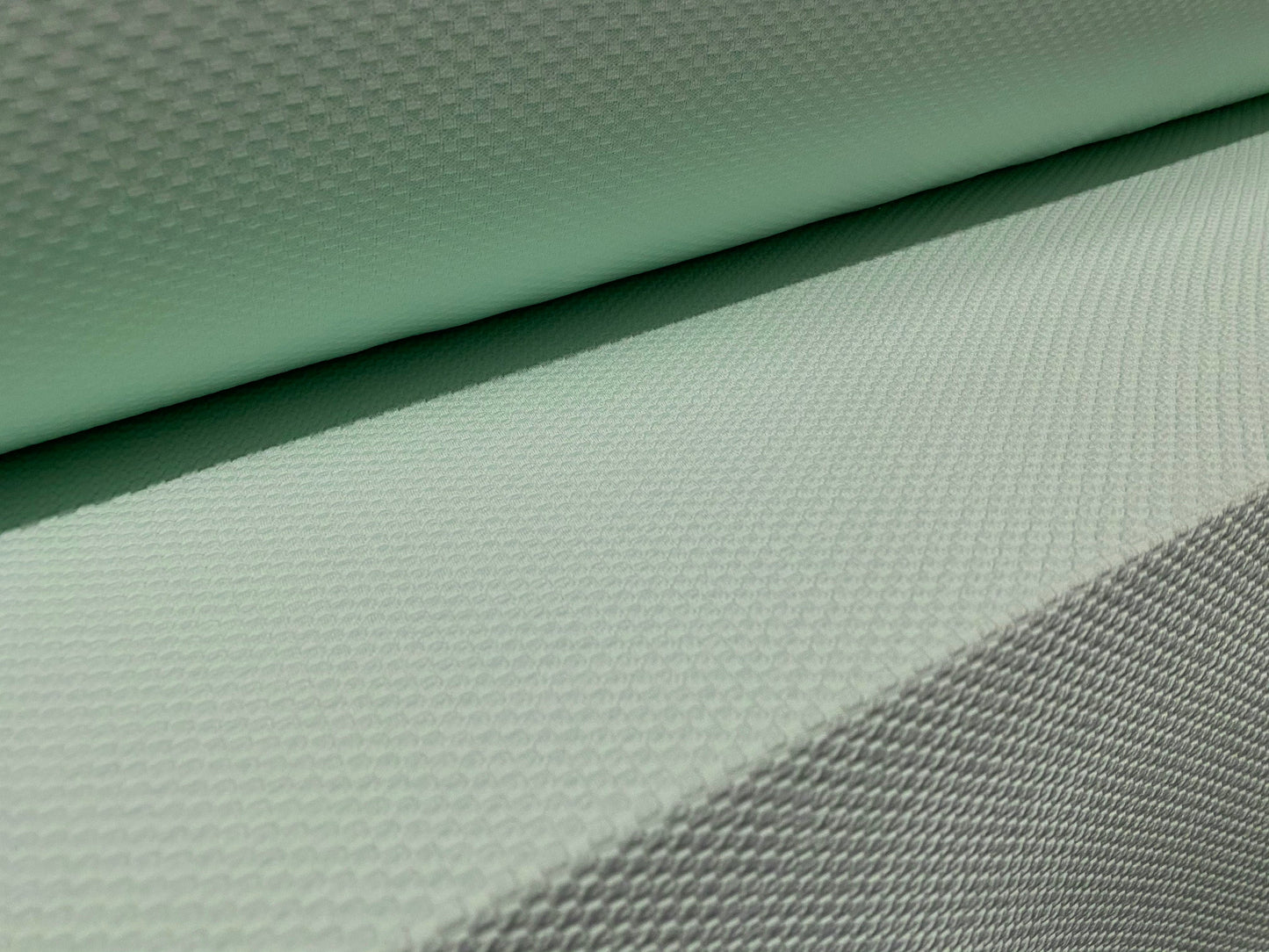 Honeycomb jacquard Stretch double jersey fabric, per metre - Aqua