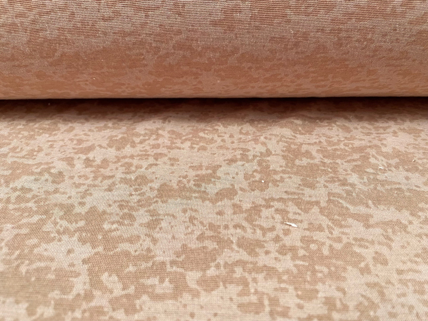 Viscose burnout single jersey fabric, per metre - pale pink rose