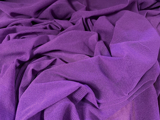 Stretch helenca mesh fabric, sheer, per metre - Purple