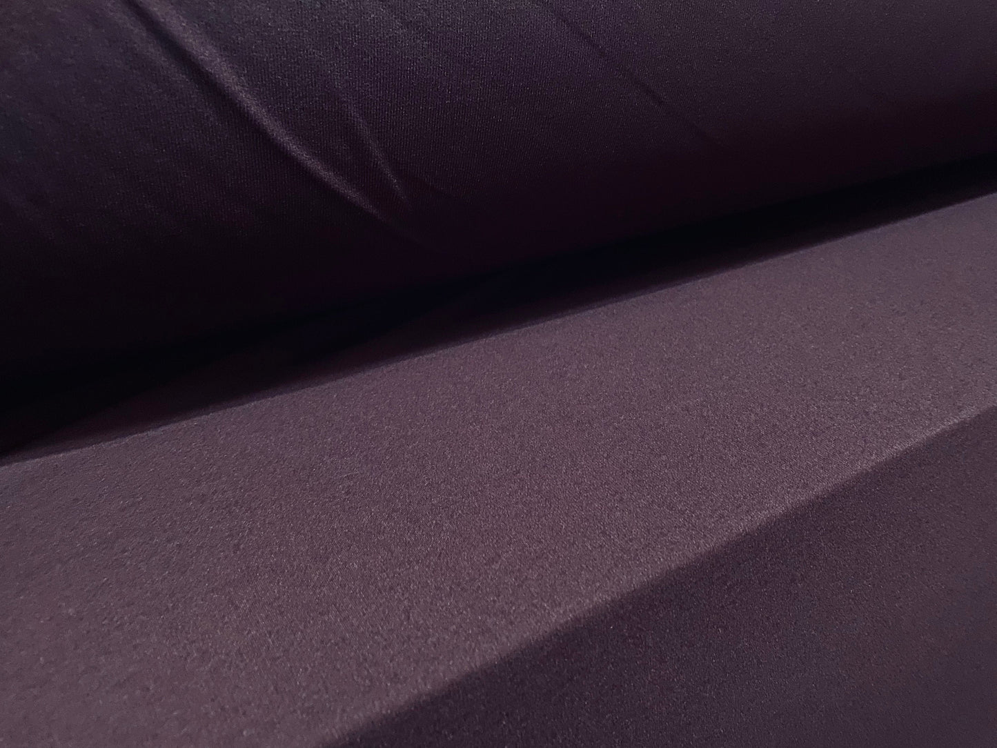 Single jersey mousse fabric, per metre - dark aubergine