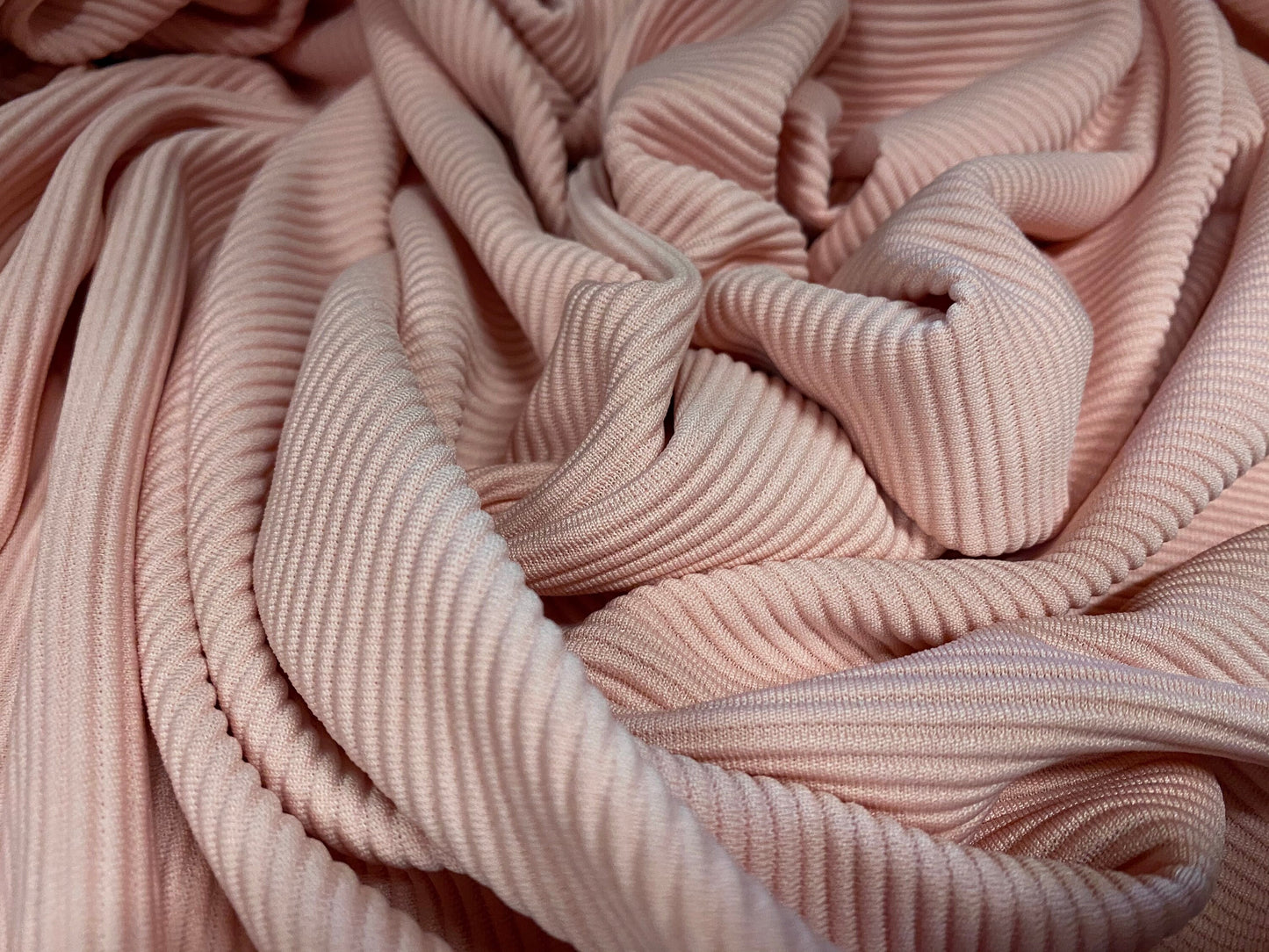 Ottoman rib Stretch jersey fabric , per metre - baby pink